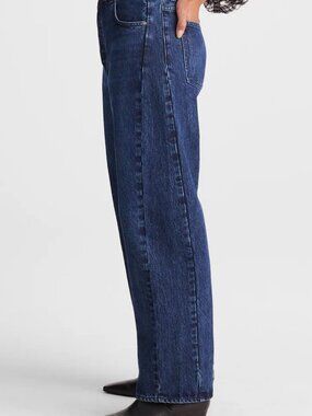 Madewell Curvy Pieced Barrel-Leg Jeans Womens 32T‎ Tall Cotton Mckinney Wash NEW